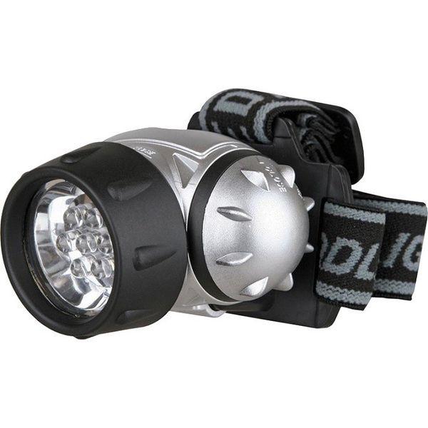 Фонарь Ultra Flash LED 5351 (фонарь налобный, металлик 7 LED, 3 режима, 3хААА, пласт. коробка)