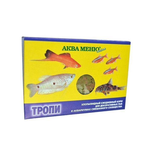 Корм для рыб АКВА Меню Тропи хлопья ( упаковка 55 штук )