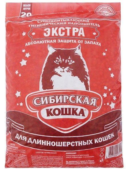 Наполнитель Сибирская Кошка экстра 20 л для длинношерстных ( уп 1 шт )