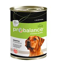 ПРОБаланс консервы для собак с чувствительным пищеварением ягненок 850 гр (уп 12 ШТ)