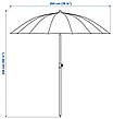 Зонт от солнца САМСО бежевый IKEA, ИКЕА, фото 3
