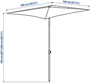 Зонт ТВЕТЁ бежевый IKEA, ИКЕА, фото 2
