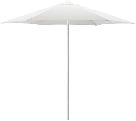 Зонт от солнца с опорой ХЁГЁН белый 270 см IKEA, ИКЕА, фото 2