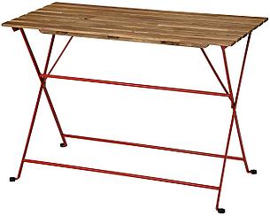 Садовый стол ТЭРНО красный/светло-коричневая 100x54 см ИКЕА, IKEA, фото 2