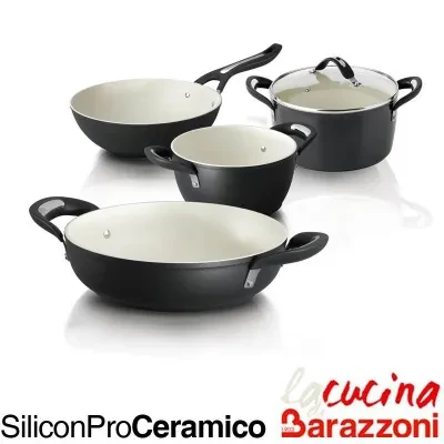 Сковорода керамическая 24см/1,81л Barazzoni Silicon pro ceramico (84710602480) - фото 2 - id-p107289330
