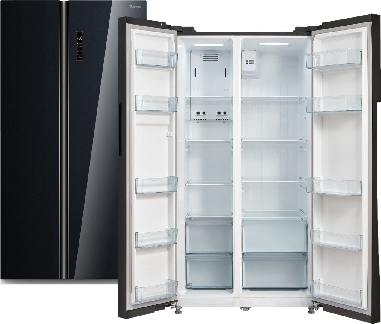 Холодильник Бирюса SBS 587 BG черный - фото 1 - id-p107289484