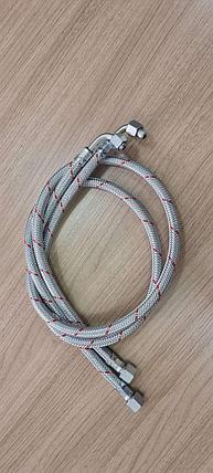 Шланг для дизельной горелки угловой 90*-1000 мм - 1/4"н.г.х3/8" н.г., фото 1