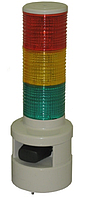 Светодиодный сигнальный маячок с усиленным звуковым сигналом SFL100B-220-RYG