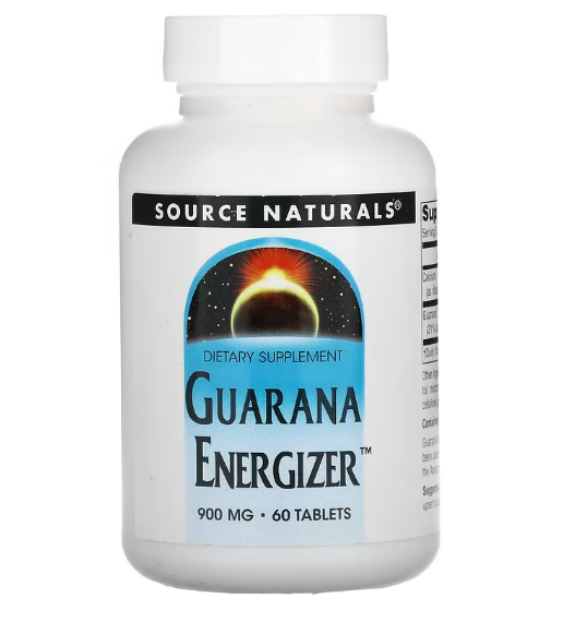 Source Naturals, Guarana Energizer, 900 мг, 60 таблеток