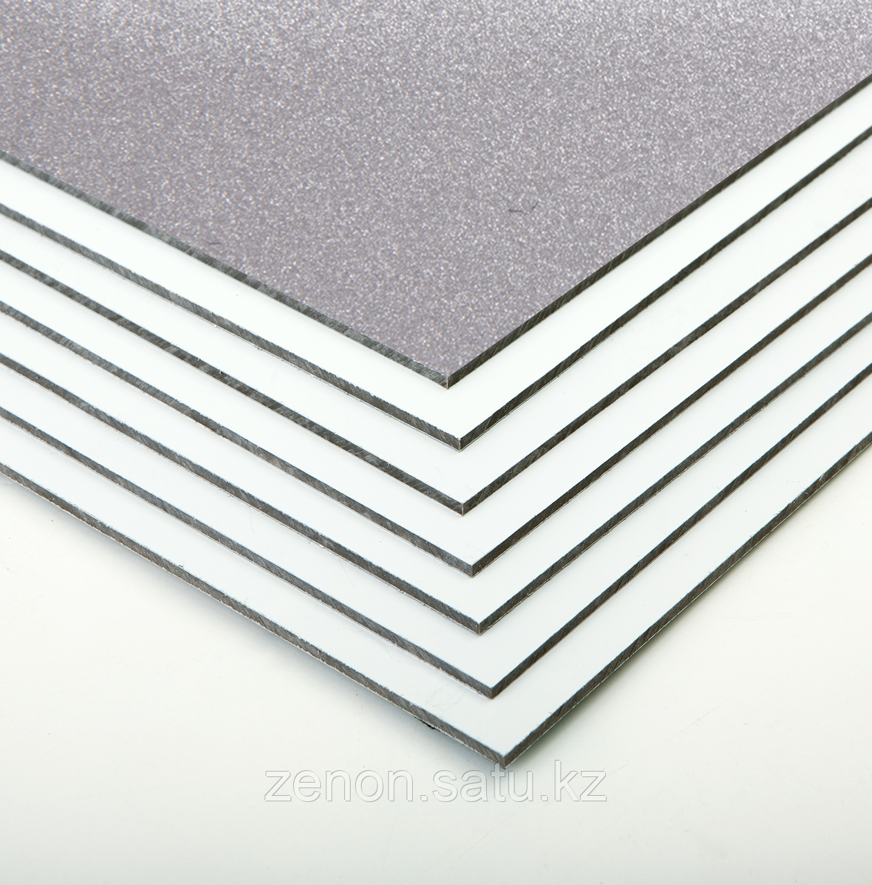 Алюминиевые композитные панели BILDEX, полиэстер, толщина 3 мм, стенка 0.21 мм, 1.5 х 4 м, искрящееся серебро - фото 1 - id-p107004977