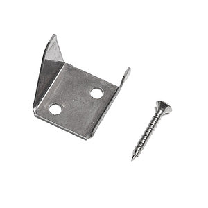 Фиксатор промежуточного профиля CM Railing D = 37 х 37 мм угол=45 град, с саморезами