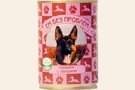 Ем без проблем консервы для собак 410 гр говядина с овощами, фото 1