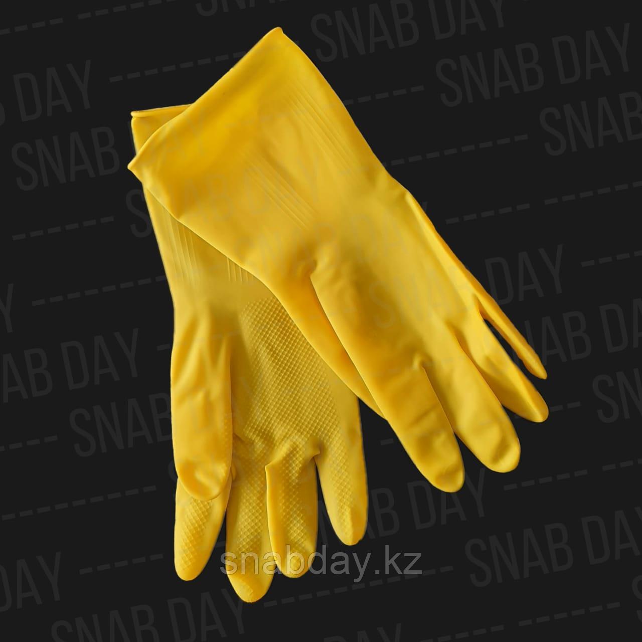 Резиновые перчатки Желтые - фото 1 - id-p107299841