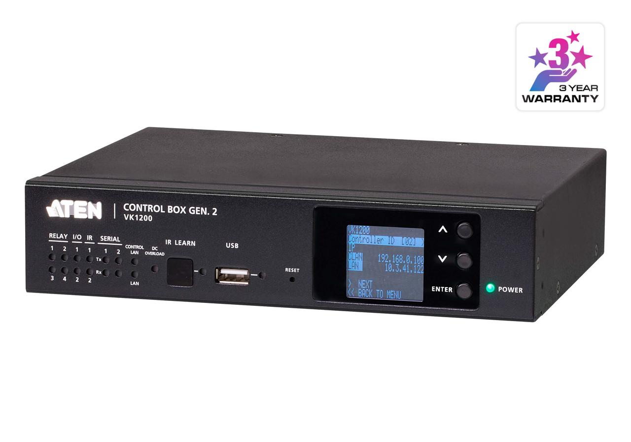 Система управления ATEN – компактный контроллер 2 поколения с двумя LAN портами  VK1200 ATEN