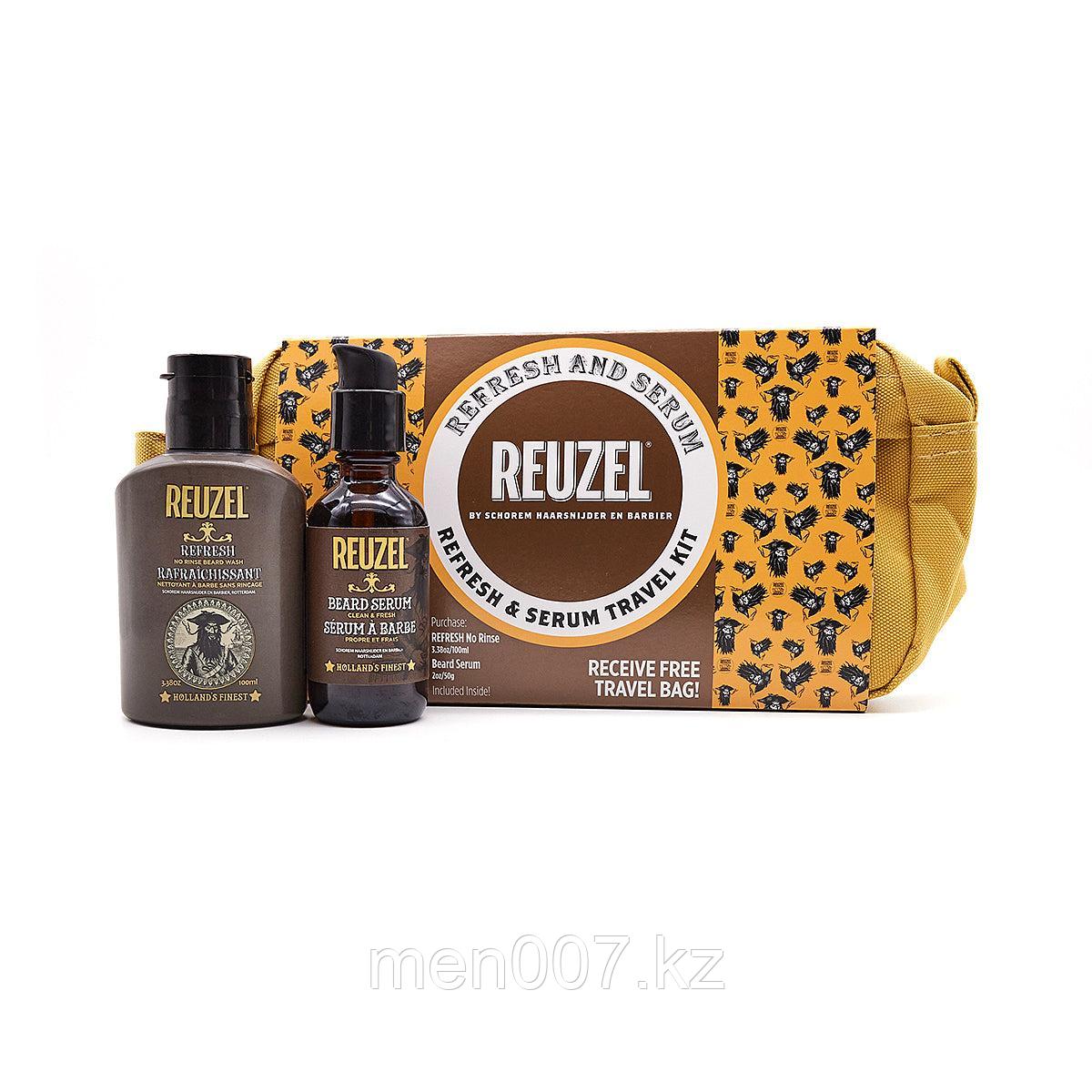 Reuzel Набор для ухода за бородой Refresh & Serum Beard Travel kit (кондиционер и масло для бороды)
