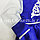 Платье детское казахское национальное с саукеле c серебристым орнаментами синие (размеры 28-34), фото 4