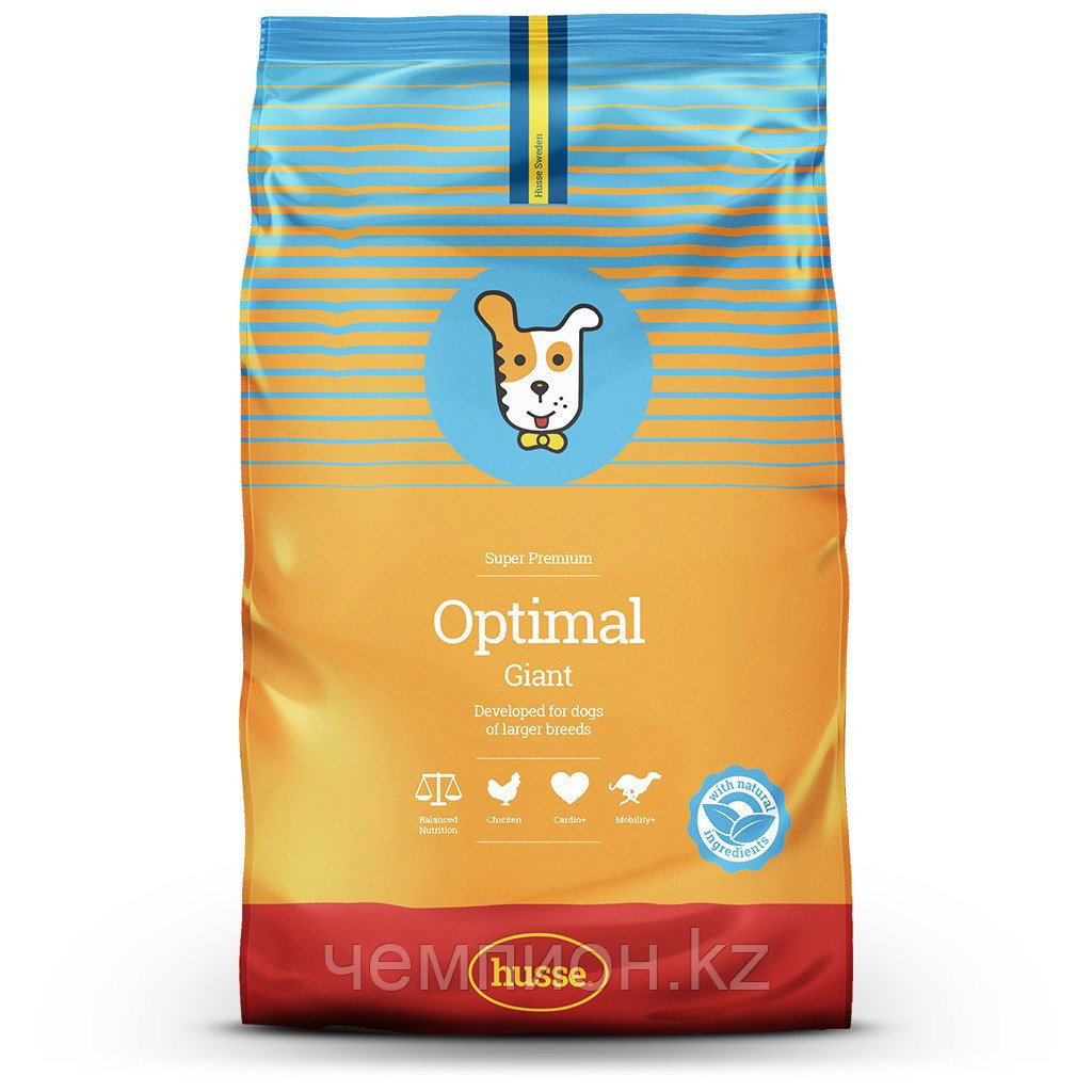 470785 HUSSE Optimal Giant, сухой корм для взрослых собак крупных пород, уп.15кг