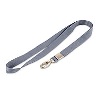 Лента для бейджа с металлическим карабином 10мм Серый