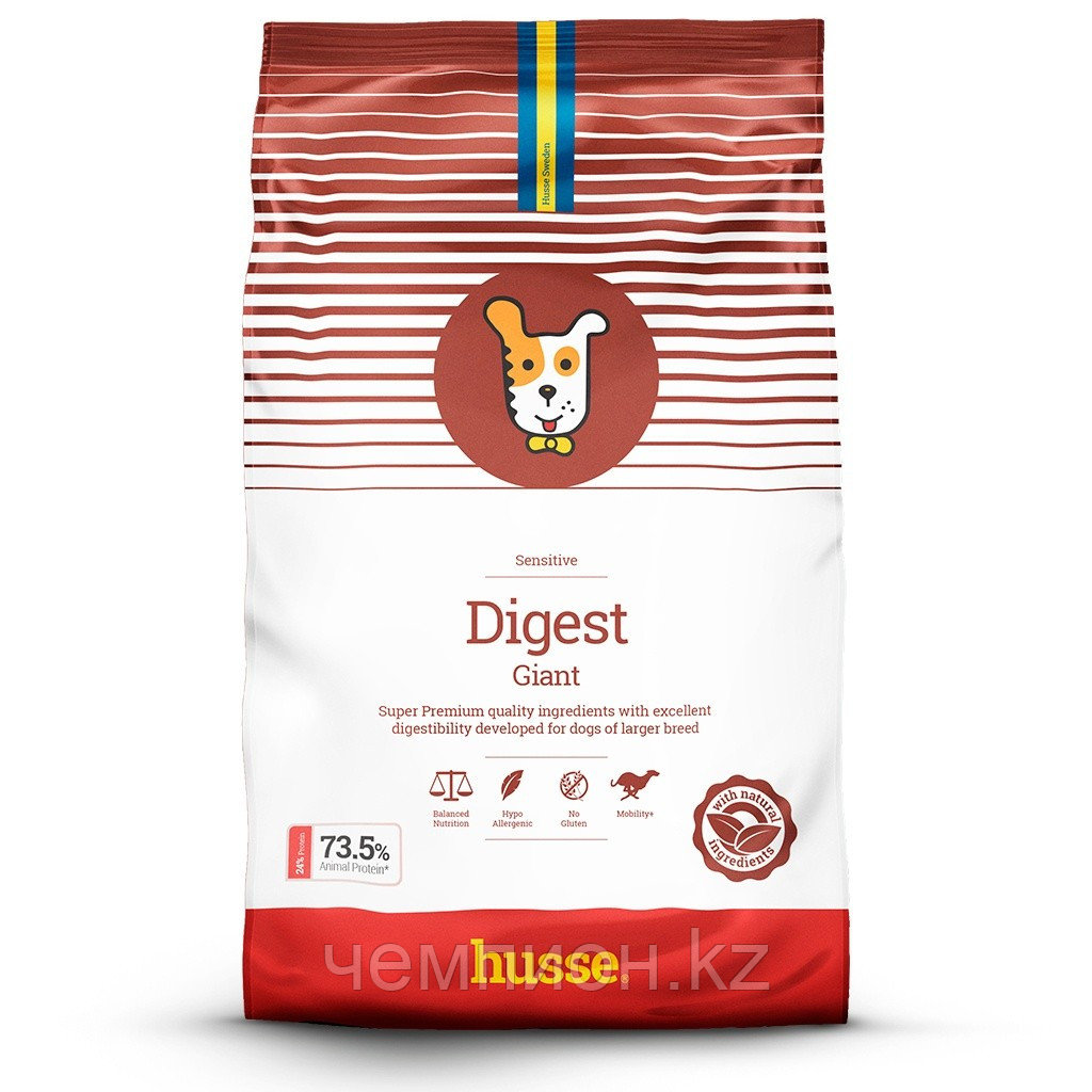 471639 HUSSE Digest Giant Sensitive, сухой корм для взрослых собак, уп.12.5кг