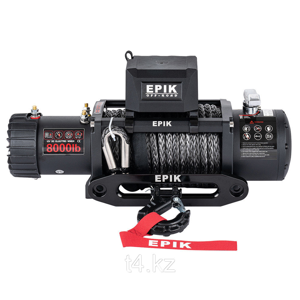 Лебёдка с синтетическим тросом 3628 кг / 8000 lbs 12V - EPIK WINCH