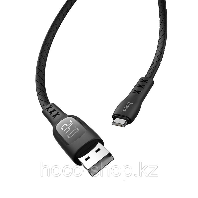 Micro-USB Hoco S6 USB кабелі, Қара - фото 3 - id-p107316007