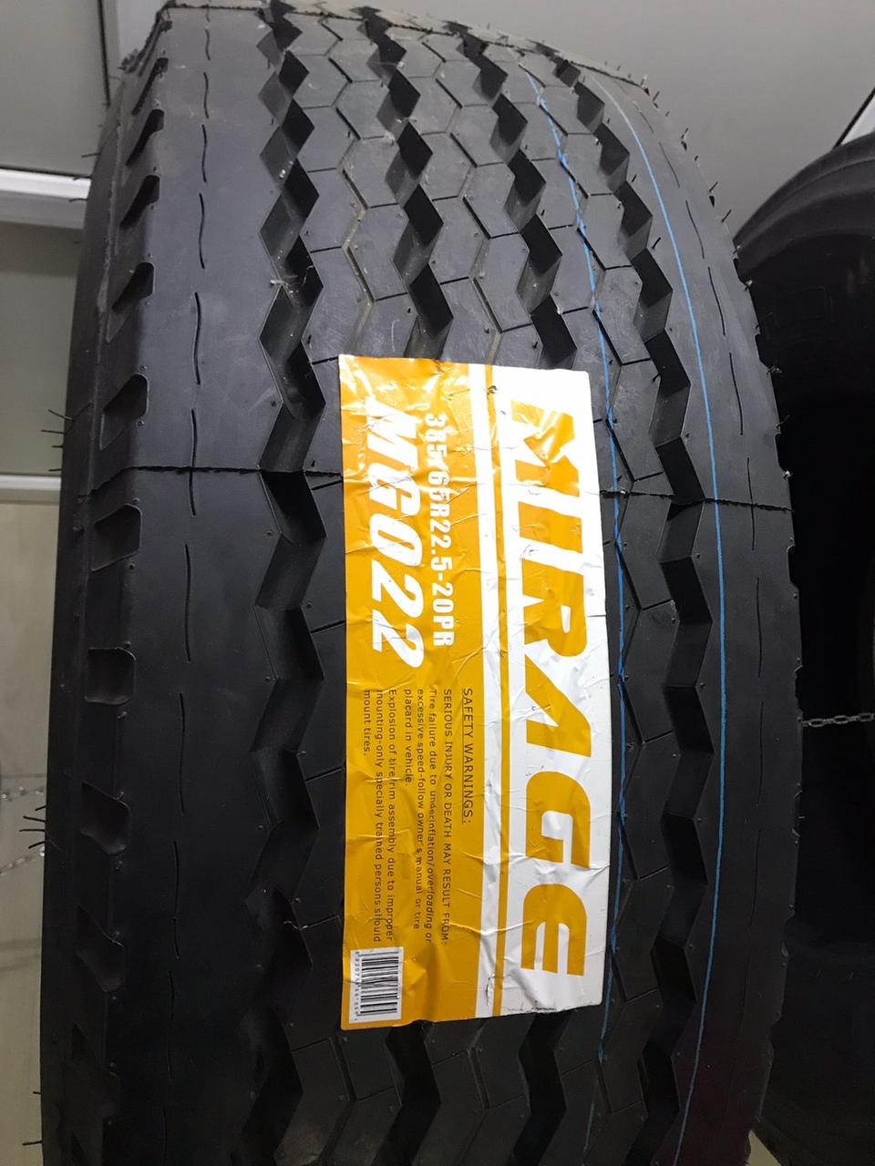 ГРУЗОВЫЕ ШИНЫ 385/65R22.5 - 20PR MG022 160K MIRAGE - фото 1 - id-p105151022