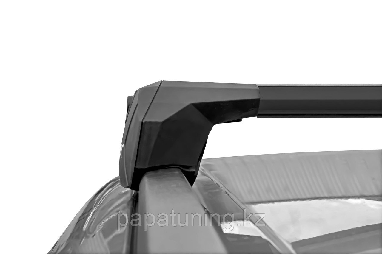 Багажная система БС6 LUX SCOUT черная на интегрированные рейлинги для Volvo V60 II 2018-