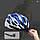 Велосипедный шлем защитный для взрослых. Цвет синий с белым., фото 8