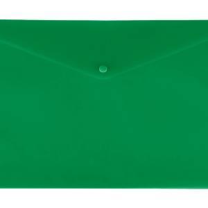 Конверт на кнопке Lamark, А4, 0,18 мм, глянцевый, зеленый