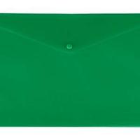 Конверт на кнопке Lamark, А4, 0,18 мм, глянцевый, зеленый