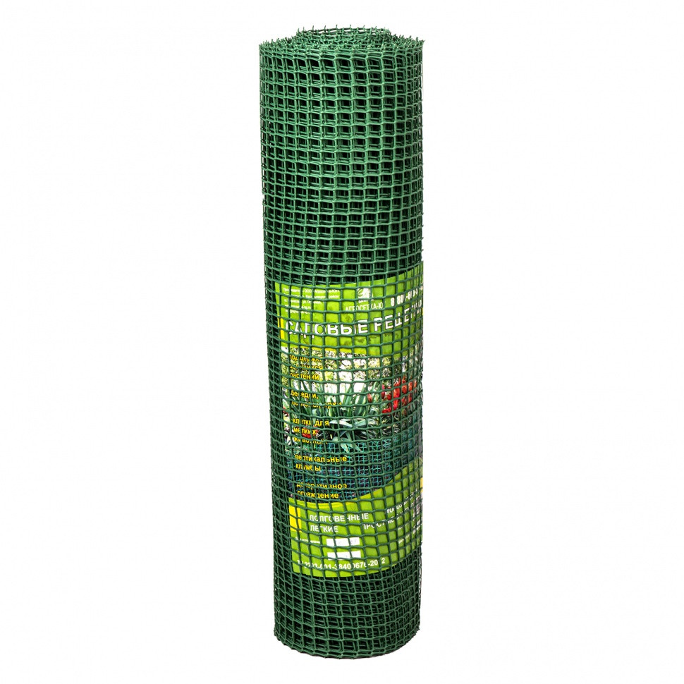 Решетка заборная в рулоне, облегченная, 0.8 х 20 м, ячейка 17 х 14 мм, пластиковая, зеленая, Россия - фото 5 - id-p98262314