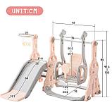 Детская горка с качелей LMZ01 бирюза, фото 2