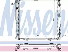 Радиатор W124(M102)(124 500 87 03)(NISSENS 62751A)(АКЦИЯ)