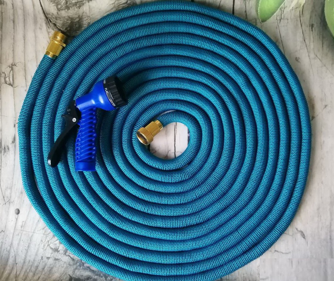 Расширяемый садовый шланг Expandable Garden hose в комплекте с сумкой и крючком для хранения, 22 м