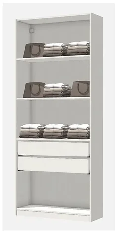 Гардероб ПАКС  белый 100x35x236 см ИКЕА, IKEA, фото 2