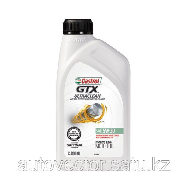 Моторное масло Castrol GTX Ultraclean 5W-30 API SN Plus; GF-5 Synthetic Blend 1л США - фото 1 - id-p107290948