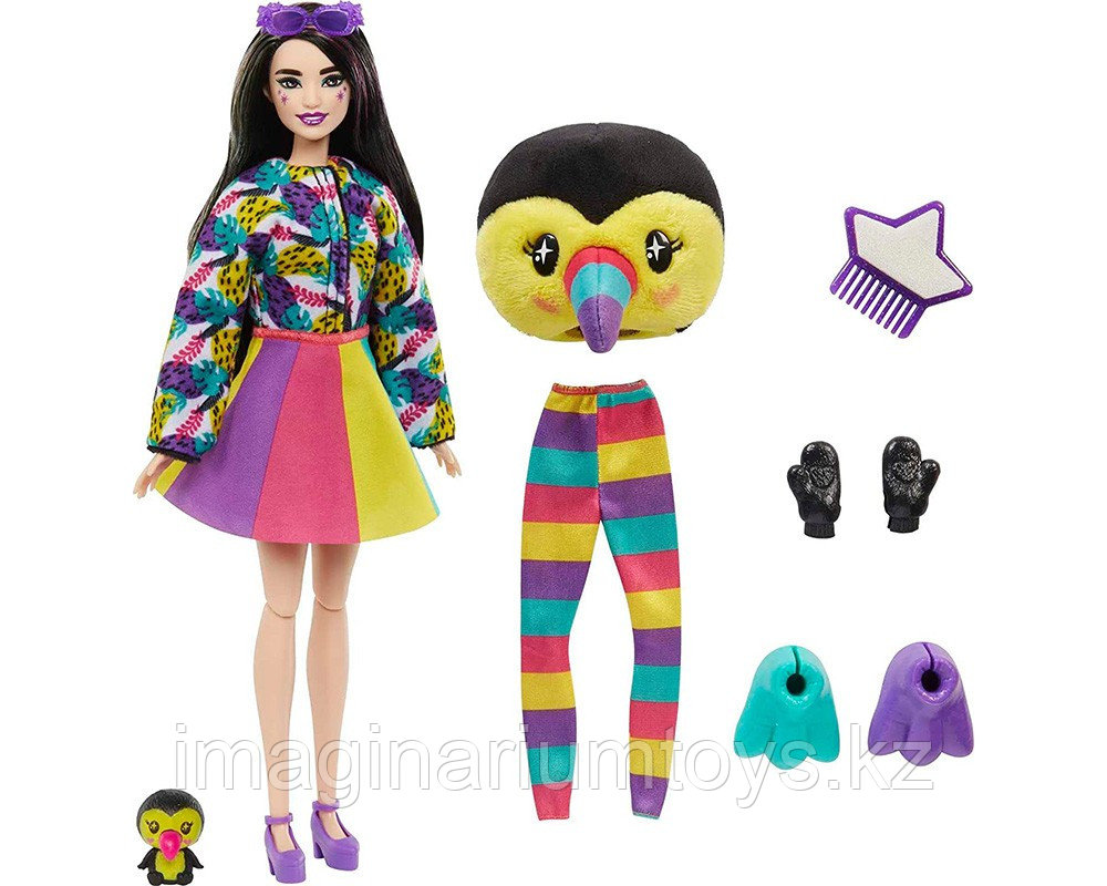 Кукла Barbie Cutie Reveal Тукан с аксессуарами и водными сюрпризами в тубе - фото 2 - id-p107334458