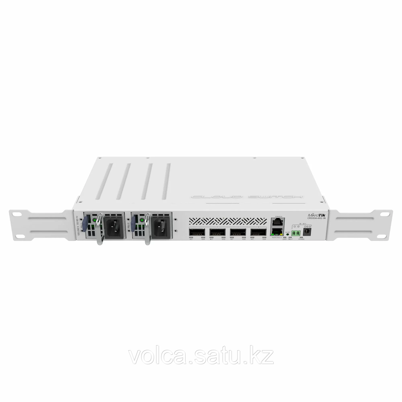 CRS504-4XQ-IN Cloud Router Switch, 1 порт 100Mbit Ethernet, 4 порта 100G QSFP28, RouterOS v7