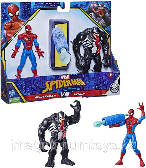 Игровой набор Человек-паук и Веном фигурки 15 см с аксессуарами