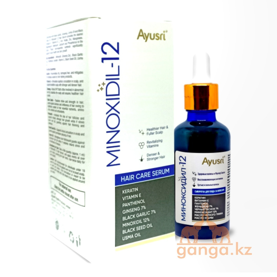 Миноксидил - активатор роста волос (Minoxidil-12 AYUSRI), 50 мл