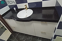 Столешница акриловая черная для ванной комнаты