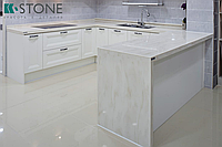 Столешница акриловый камень на кухню под мрамор