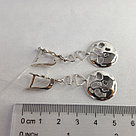 Серьги из серебра с фианитами Aquamarine 45545А.5, фото 3