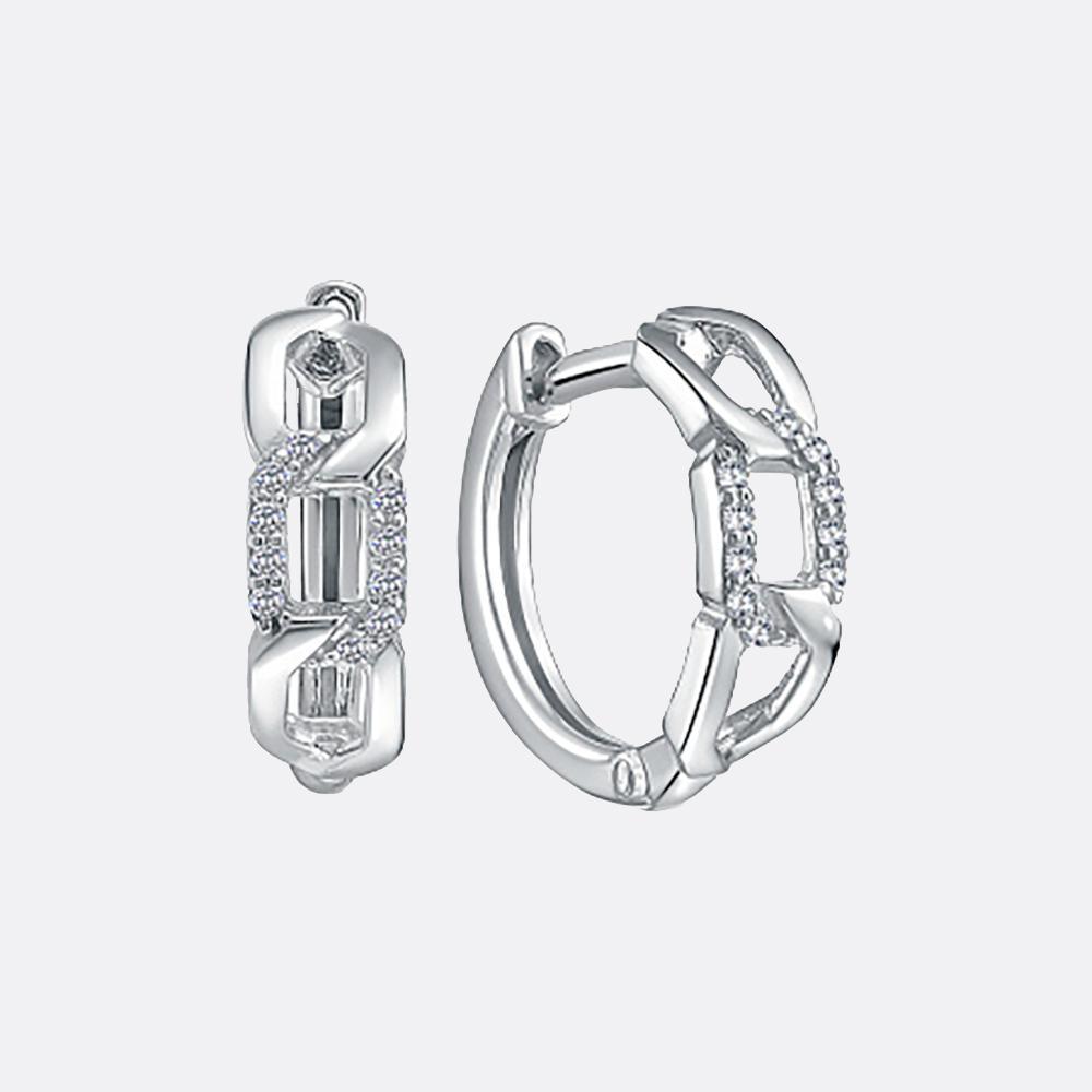 Серьги из серебра  Вознесенский 11-1354 серебро с родием, фото 1