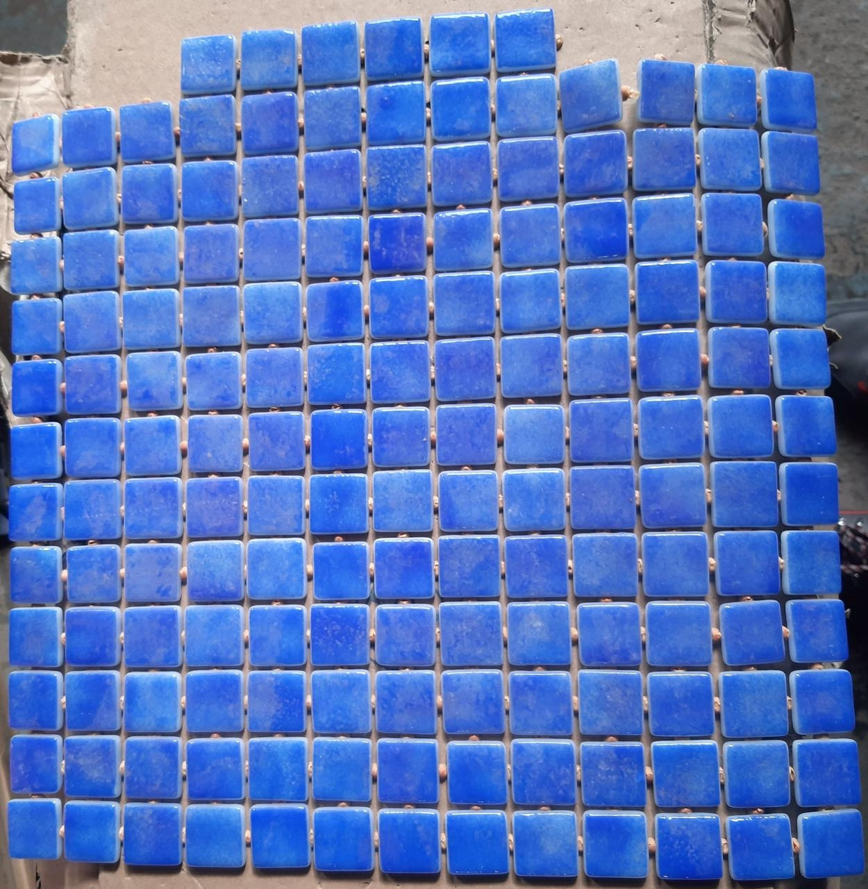 Стеклянная мозайка однотонная 2508 для отделки бассейна (голубая) - фото 2 - id-p107340678