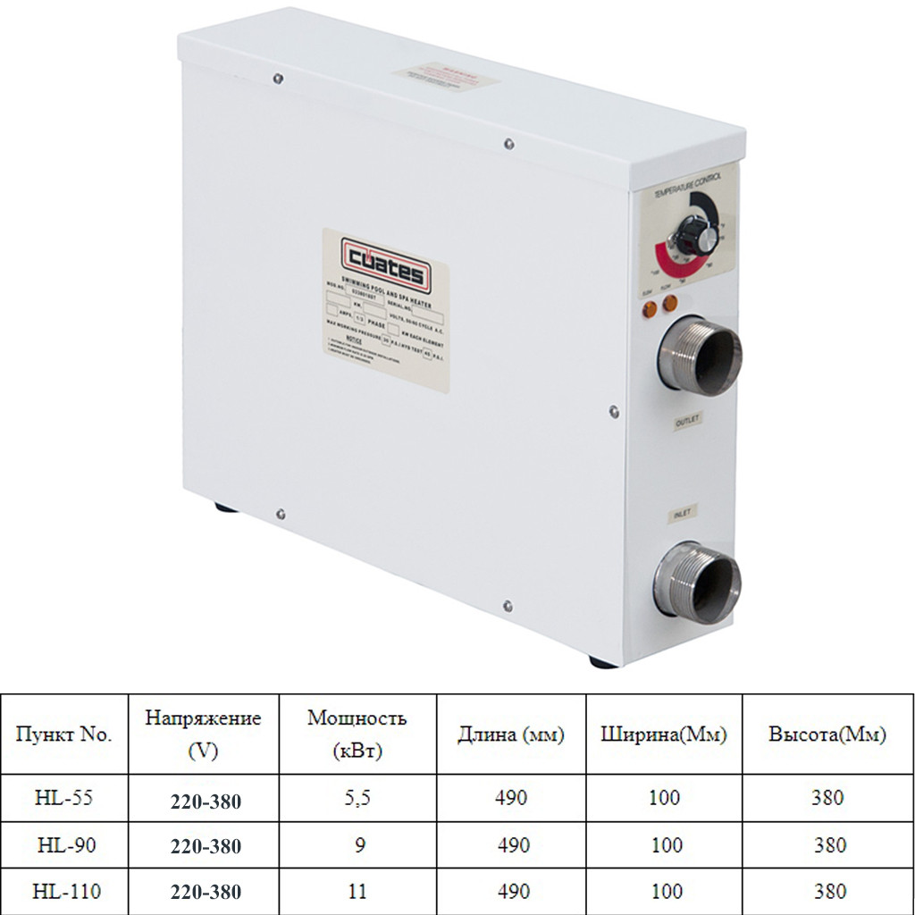 Электронагреватели для бассейна Coetas - фото 8 - id-p107340708