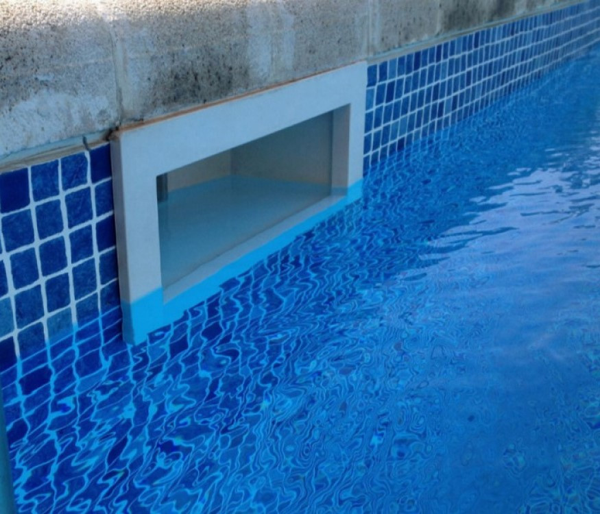 Пленка ПВХ (алькорплан) мозайка синяя для отделки чаши бассейна (ширина = 1,8 м, толщина = 1,5 мм) - фото 4 - id-p107340770