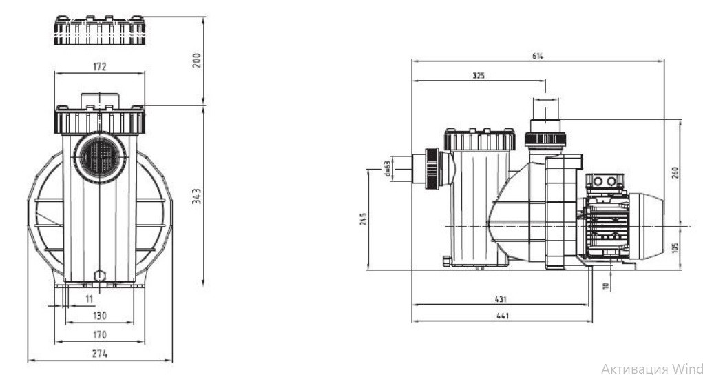 Насос Procopi Belstar 200-M для бассейна c префильтром (230V / 380V, производительность = 19 м3/ч) - фото 5 - id-p107340859