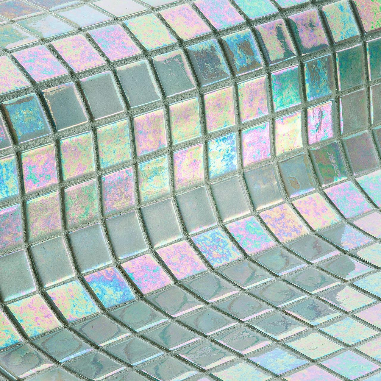 Мозайка стеклянная для бассейна Ezarri Iris Perla (коллекция Iris, White, светло серый) - фото 4 - id-p107341073
