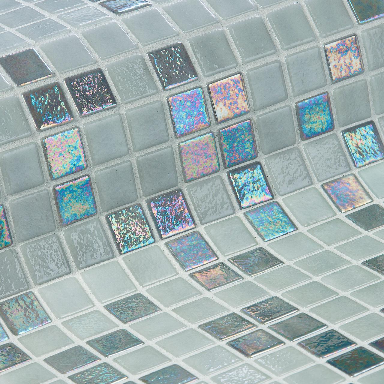 Мозайка стеклянная для бассейна Ezarri Iris Stone (коллекция Iris, Stone, серая) - фото 4 - id-p107341075